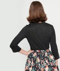 Unique Vintage Black Cutout Neck Tie Top 5 Unique Vintage Black Cutout Neck Tie Top -New Dress Store unique vintage black cutout neck tie top 952578