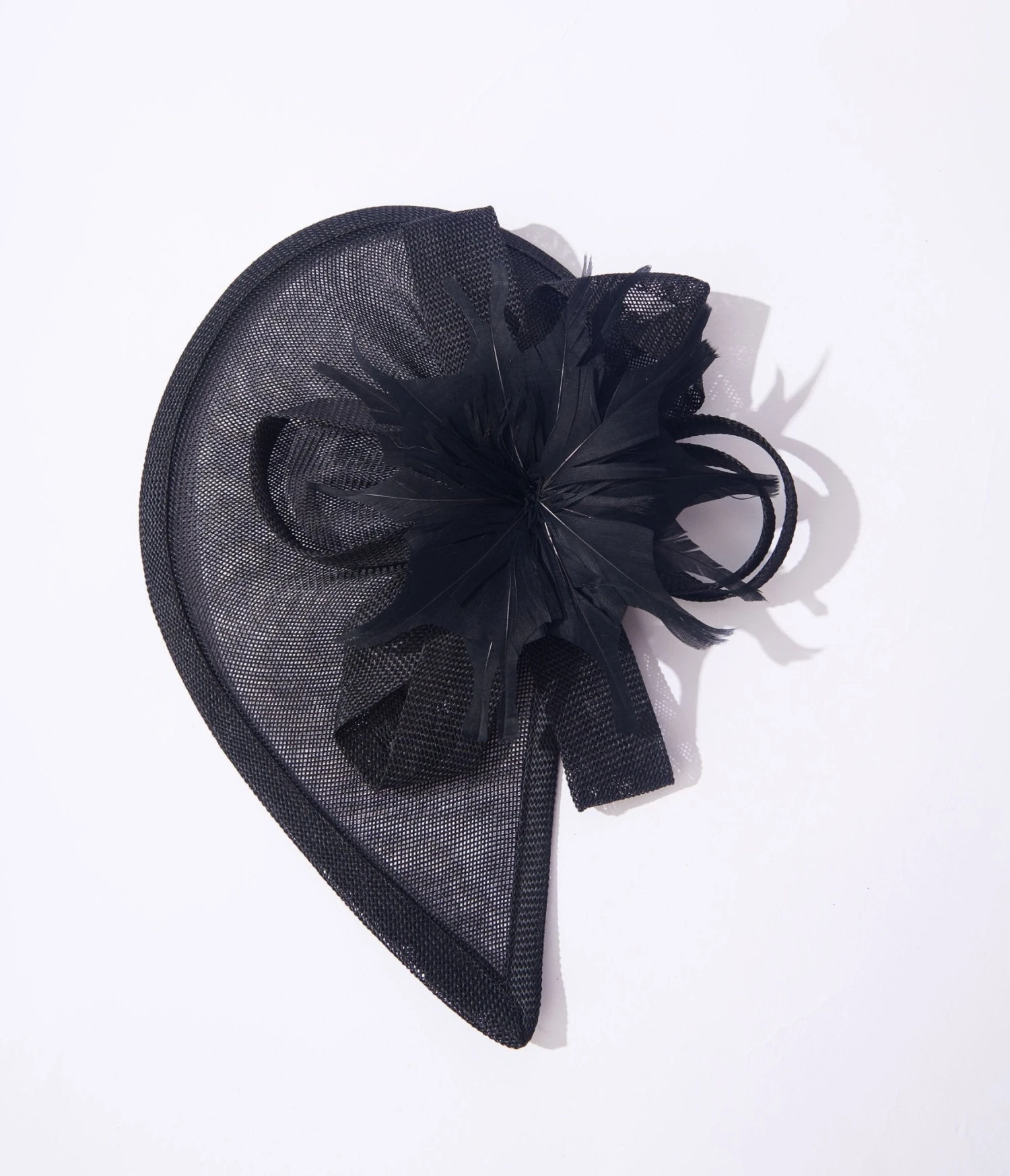 Unique Vintage Black Feather Veil Fascinator 1 Unique Vintage Black Feather Veil Fascinator