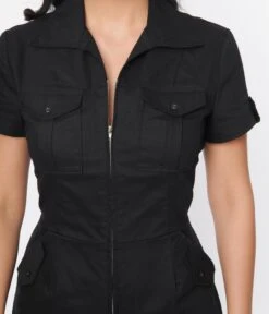 Unique Vintage Black Mia Romper -New Dress Store unique vintage black mia romper 765680