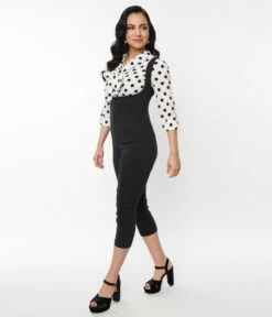 Unique Vintage Black Pinafore Capris 10 Unique Vintage Black Pinafore Capris -New Dress Store unique vintage black pinafore capris 693192