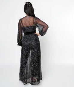 Unique Vintage Black & Pink Hearts Mesh Hollywood Duster -New Dress Store unique vintage black pink hearts mesh hollywood duster 469243