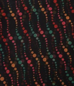 Unique Vintage Black & Rainbow Dots Print Long Hair Scarf -New Dress Store unique vintage black rainbow dots print long hair scarf 190468