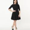 Unique Vintage Black Stephanie Fit & Flare Dress