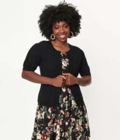 Unique Vintage Black Telluride Cardigan Sweater