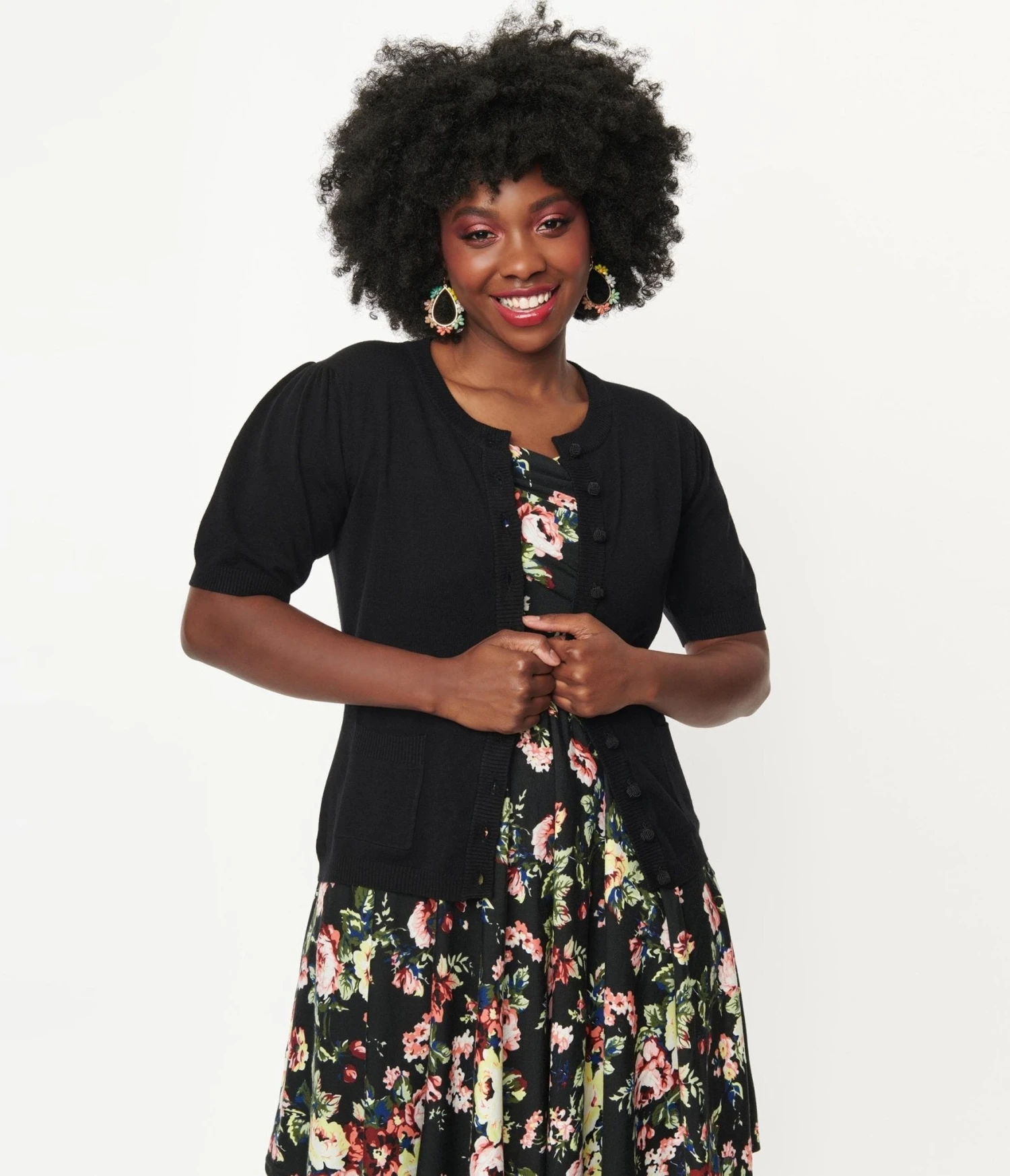 Unique Vintage Black Telluride Cardigan Sweater 1 Unique Vintage Black Telluride Cardigan Sweater