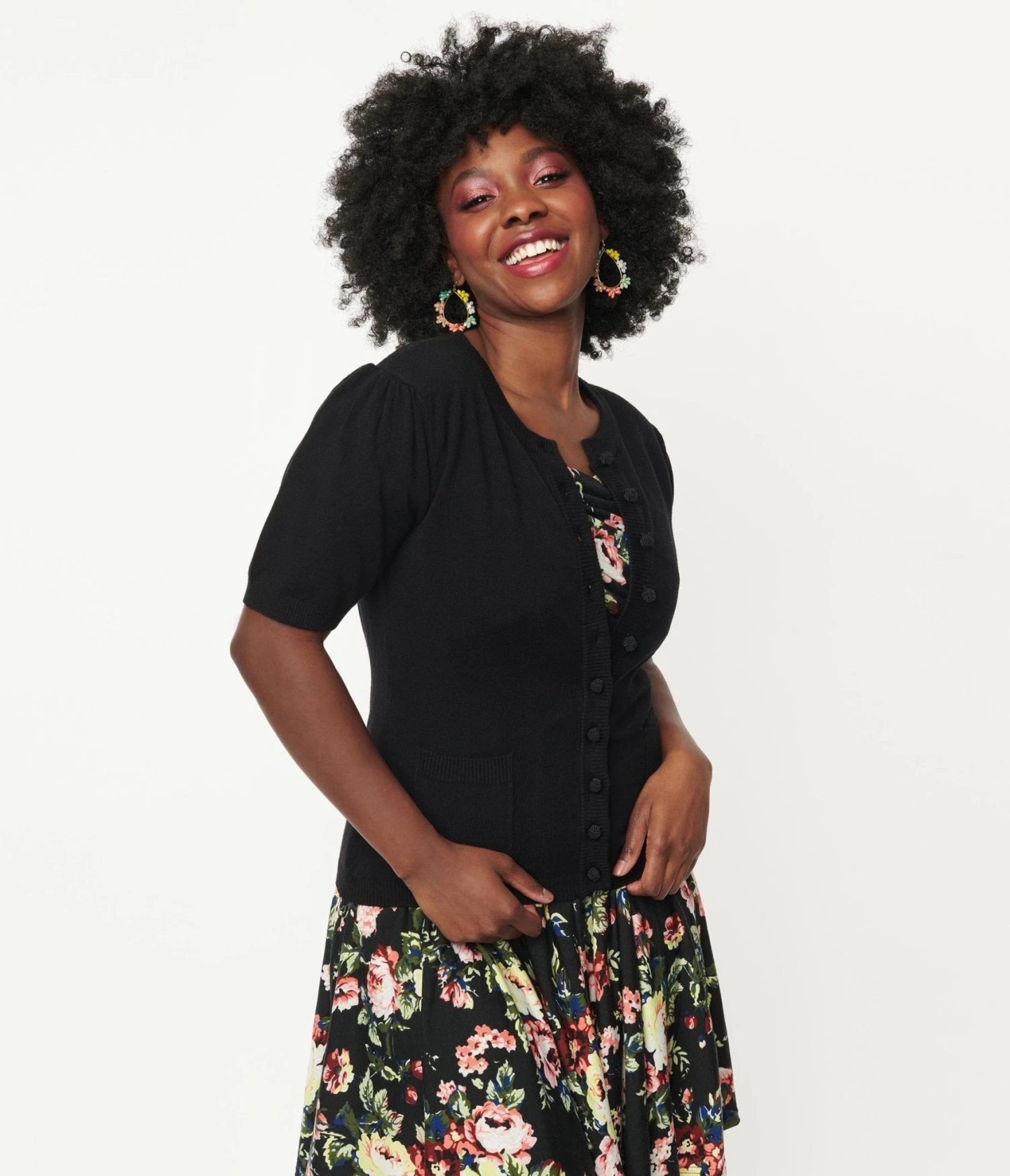 Unique Vintage Black Telluride Cardigan Sweater 5 Unique Vintage Black Telluride Cardigan Sweater - Image 5