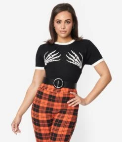 Unique Vintage Black & White Skeleton Hand Sweater 8 Unique Vintage Black & White Skeleton Hand Sweater -New Dress Store unique vintage black white skeleton hand sweater 909534