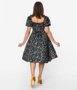 Unique Vintage Black Woodland Creature Button Front Dress 7 Unique Vintage Black Woodland Creature Button Front Dress -New Dress Store unique vintage black woodland creature button front dress 549726