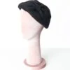Unique Vintage Black Wool Felt Bow Beret