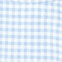 Unique Vintage Blue & White Gingham Ruffle Pinafore 6 Unique Vintage Blue & White Gingham Ruffle Pinafore - Image 6