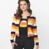 Unique Vintage Candy Corn Cardigan & Tank Top Set