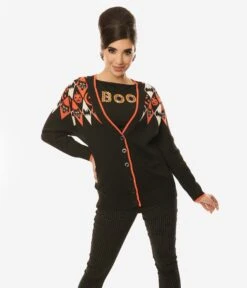Unique Vintage Halloween Argyle Button Cardigan -New Dress Store unique vintage halloween argyle button cardigan 990382