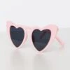 Unique Vintage Light Pink Heart Sunglasses