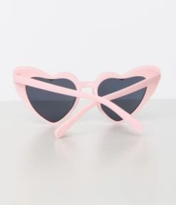 Unique Vintage Light Pink Heart Sunglasses -New Dress Store unique vintage light pink heart sunglasses 509109