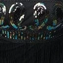 Unique Vintage Plus Size 1920s Black & Iridescent Sequin Sleeveless Flapper Dress 6 Unique Vintage Plus Size 1920s Black & Iridescent Sequin Sleeveless Flapper Dress - Image 6