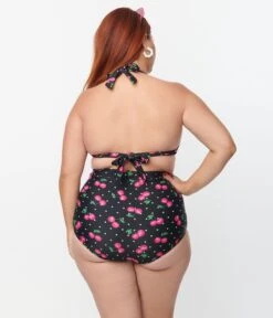 Unique Vintage Plus Size Black & Hot Pink Cherry Pin Dot Monroe Swim Bottom 8 Unique Vintage Plus Size Black & Hot Pink Cherry Pin Dot Monroe Swim Bottom -New Dress Store unique vintage plus size black hot pink cherry pin dot monroe swim bottom 793107