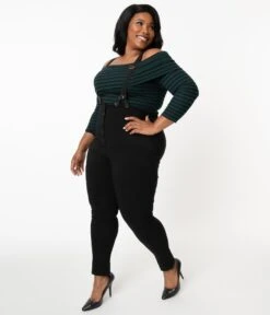 Unique Vintage Plus Size Black Moorehead Skinny Suspender Pants 7 Unique Vintage Plus Size Black Moorehead Skinny Suspender Pants -New Dress Store unique vintage plus size black moorehead skinny suspender pants 623501