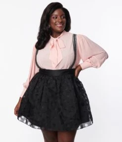 Unique Vintage Plus Size Black Polka Dot Tulle Suspender Mini Skirt 10 Unique Vintage Plus Size Black Polka Dot Tulle Suspender Mini Skirt -New Dress Store unique vintage plus size black polka dot tulle suspender mini skirt 204658