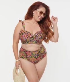 Unique Vintage Plus Size Kaleidoscope Floral Cape May Swim Bottoms 9 Unique Vintage Plus Size Kaleidoscope Floral Cape May Swim Bottoms -New Dress Store unique vintage plus size kaleidoscope floral cape may swim bottoms 293785