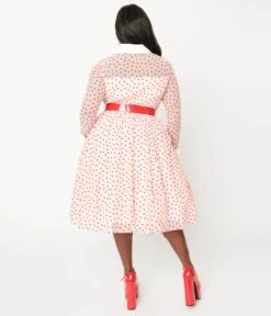 Unique Vintage Plus Size Pink & Red Flocked Hearts Tulle Swing Dress 5 Unique Vintage Plus Size Pink & Red Flocked Hearts Tulle Swing Dress -New Dress Store unique vintage plus size pink red flocked hearts tulle swing dress 354480
