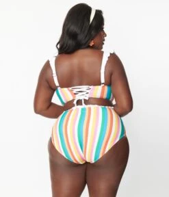 Unique Vintage Plus Size Rainbow Striped Cape May Swim Bottoms 8 Unique Vintage Plus Size Rainbow Striped Cape May Swim Bottoms -New Dress Store unique vintage plus size rainbow striped cape may swim bottoms 236096