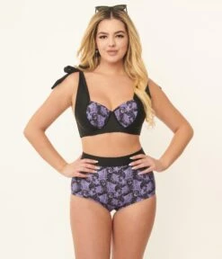 Unique Vintage Purple Lacy Bats Mrs Cooper Swim Bottoms -New Dress Store unique vintage purple lacy bats mrs cooper swim bottoms 313417