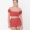 Unique Vintage Red Bandana Print Alice Swim Skirt