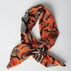 Unique Vintage Red & Black Parrot Hair Scarf