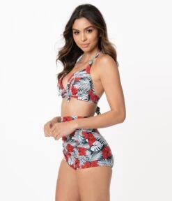 Unique Vintage Tropical Print & Red Hibiscus Monroe High Waist Swim Bottom 10 Unique Vintage Tropical Print & Red Hibiscus Monroe High Waist Swim Bottom -New Dress Store unique vintage tropical print red hibiscus monroe high waist swim bottom 591304