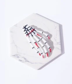 Unique Vintage White Skeleton Hand Hair Clip