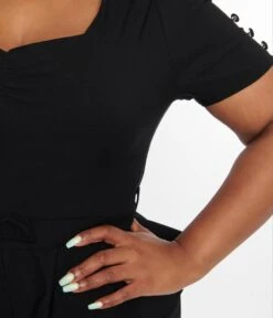 Voodoo Vixen Black Peplum Pencil Dress -New Dress Store voodoo vixen black peplum pencil dress 413822