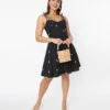 Voodoo Vixen Black & White Daisy Fit & Flare Dress