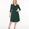 Voodoo Vixen Green Neck Tie Swing Dress