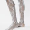 White Butterfly Fishnet Tights