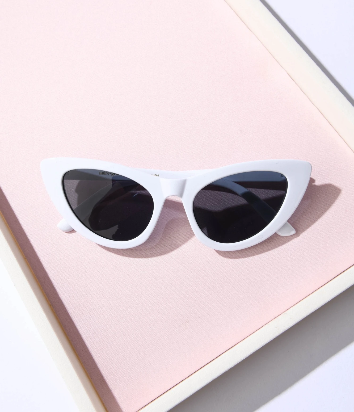 White Capri Cat Eye Sunglasses 2 White Capri Cat Eye Sunglasses - Image 2