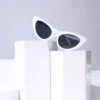 White Capri Cat Eye Sunglasses