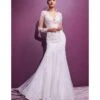 Cinderella Divine White Lace Long Sleeve Mermaid Bridal Gown