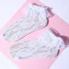 White Lace Ruffle Cuff Liora Socks