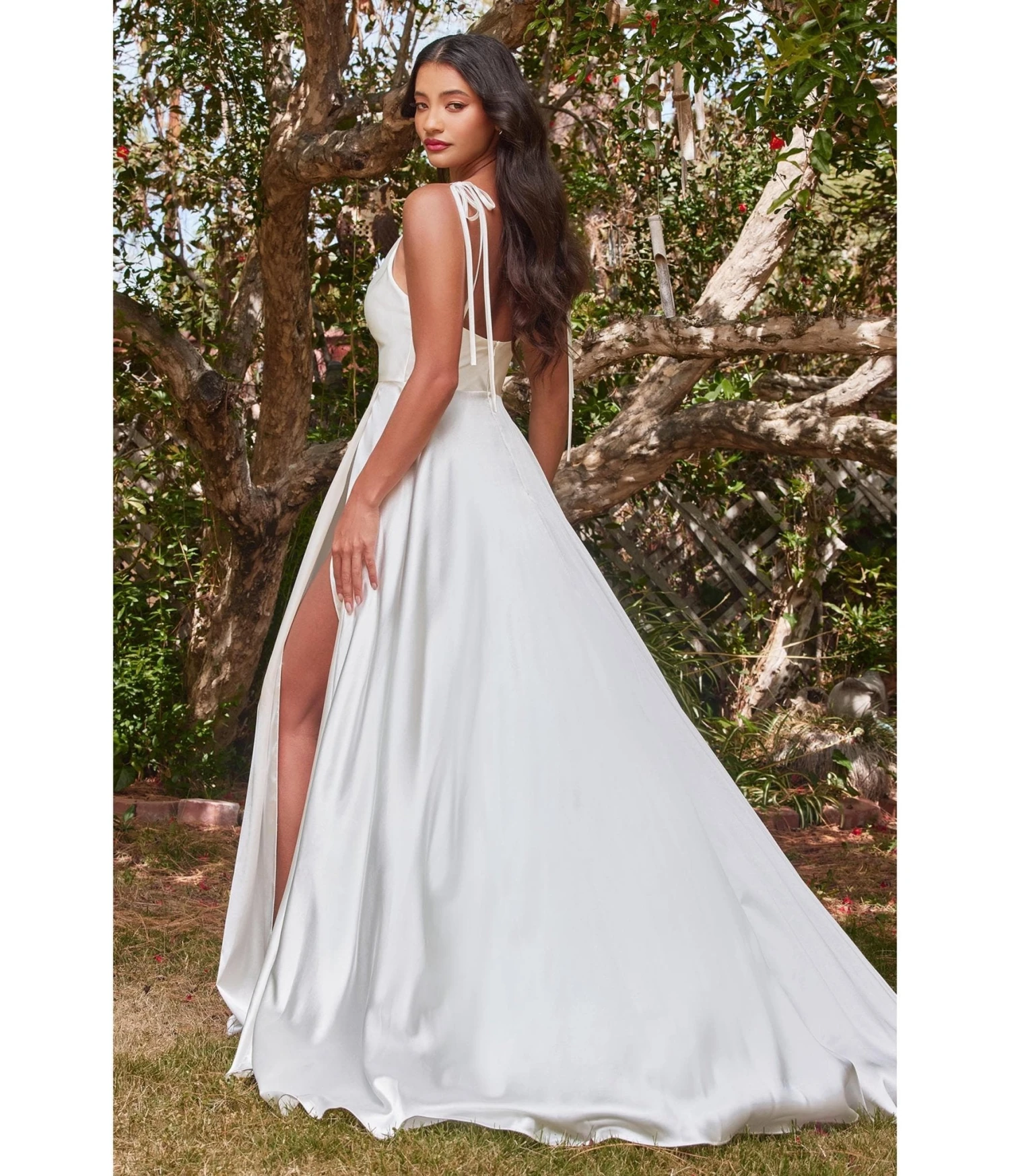 Cinderella Divine White Liquid Satin Bridal Dress 2 Cinderella Divine White Liquid Satin Bridal Dress - Image 2