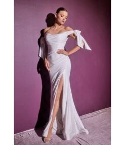 Cinderella Divine White Off The Shoulder Trumpet Bridal Gown -New Dress Store white off the shoulder trumpet bridal gown 330021