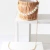 White Pearl & Rattan Basket Handbag