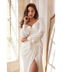 Cinderella Divine White Portrait Satin Bridal Gown 7 Cinderella Divine White Portrait Satin Bridal Gown -New Dress Store white portrait satin bridal gown 582230