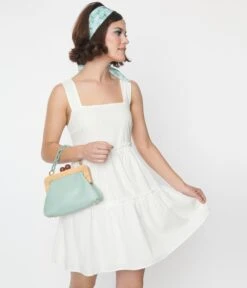 White Ruffle Trim Tiered Mini Dress -New Dress Store white ruffle trim tiered mini dress 121737