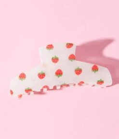 White Strawberry Hair Claw